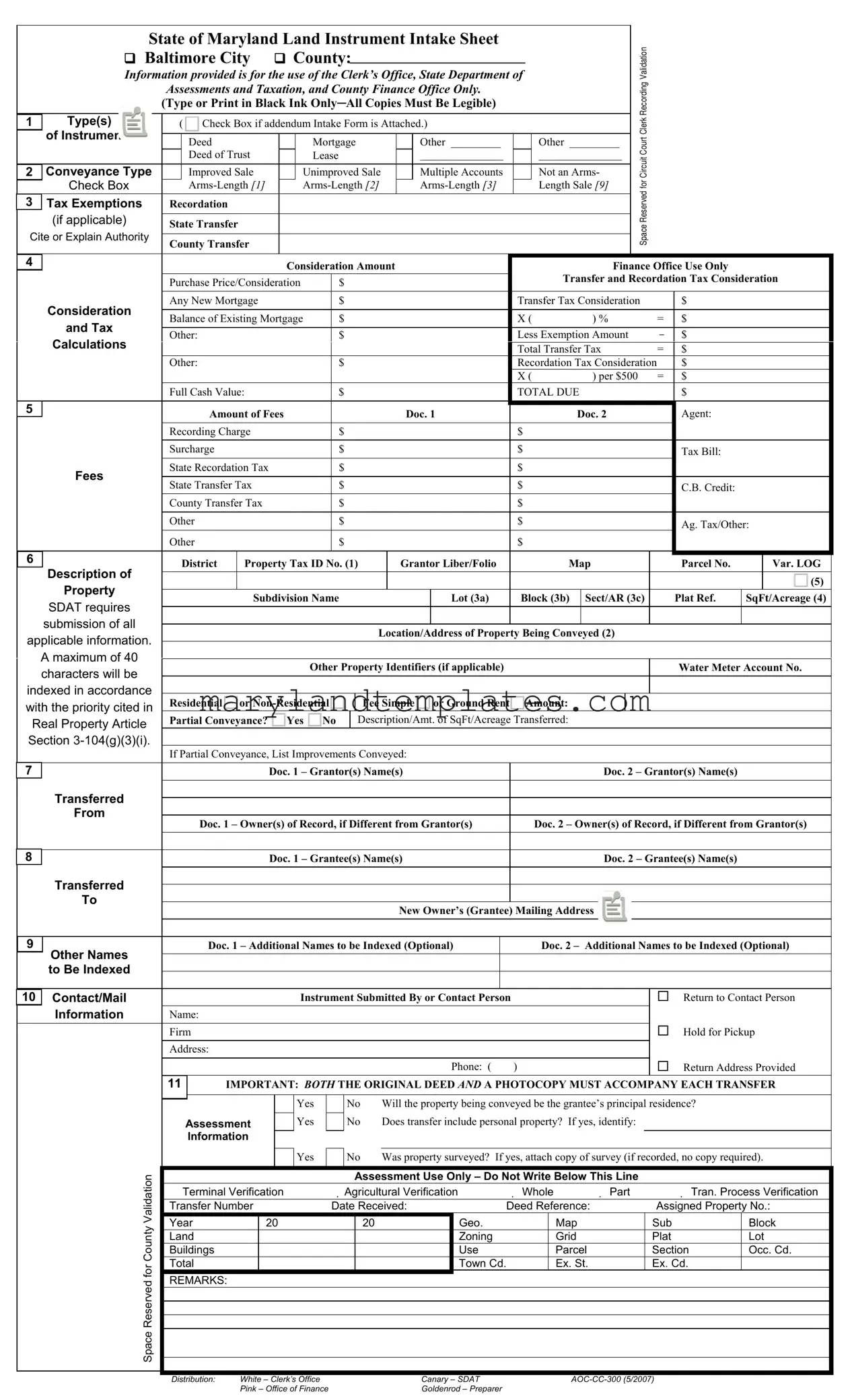 Printable Maryland Sheet Template