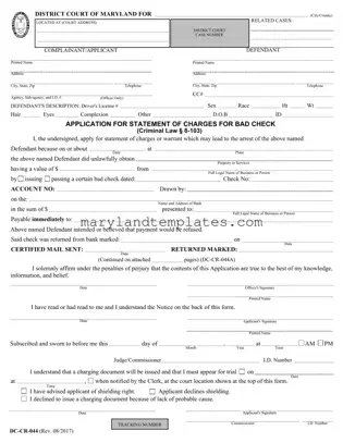 Printable Maryland Dc Cr 044 Template
