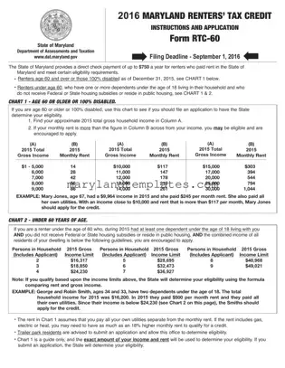 Printable Maryland Rtc 60 Template